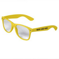 Yellow Retro Clear Lenses Sunglasses